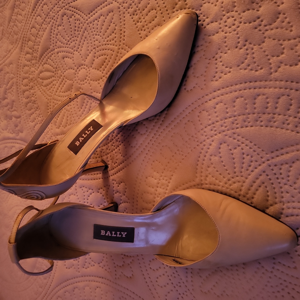 Off-white Bally Women's Dress Shoes w/Ankle straps